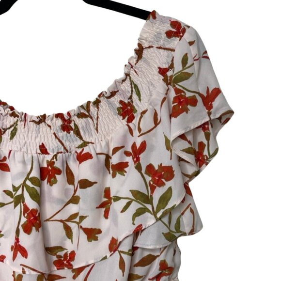 LOVERS + FRIENDS | Suntime Mini Dress Floral Off the Shoulder Ruffle | Size M - Picture 4 of 13